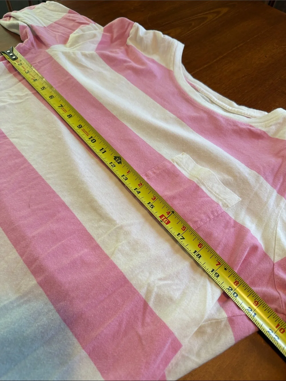 J Crew Cotton Pink & White Striped Essential Long Sleeve Tee T-Shirt Sz X-Large